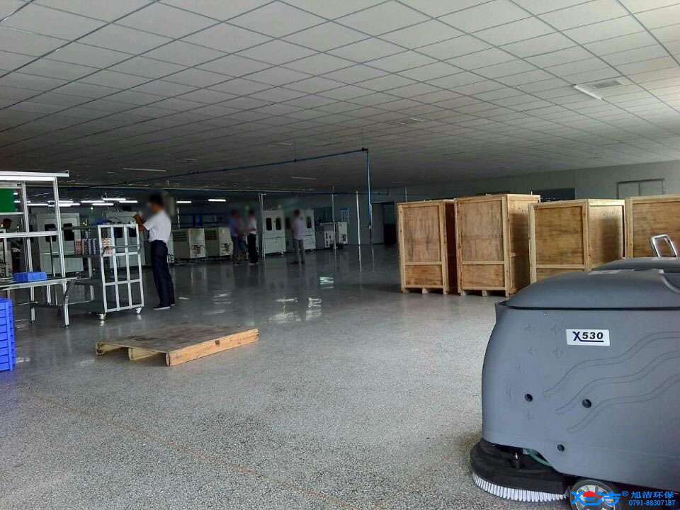 旭潔洗地機在手，工業(yè)廠房地面清潔